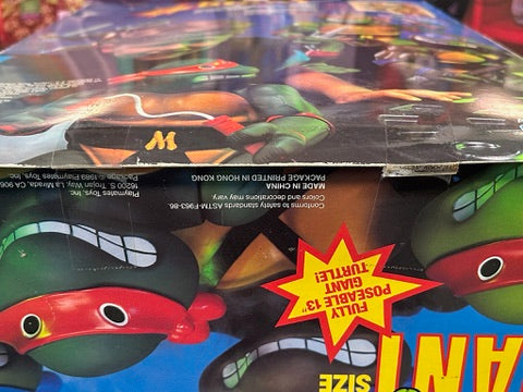 1989 Vintage TMNT GIANT Turtles Raphael Playmates SEALED