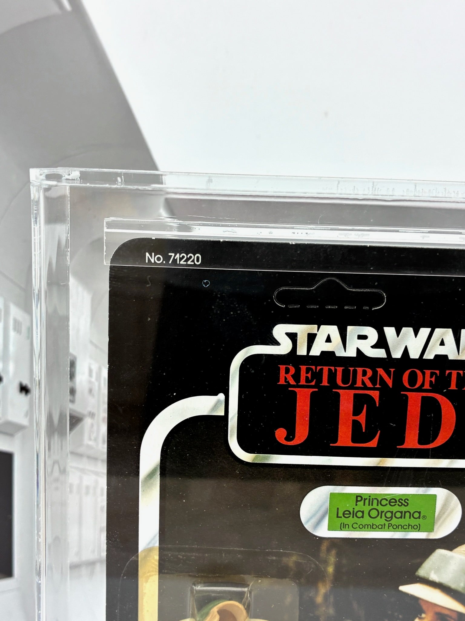Vintage Star Wars 1984 Kenner LEIA PONCHO MOC ROTJ AFA Graded 80
