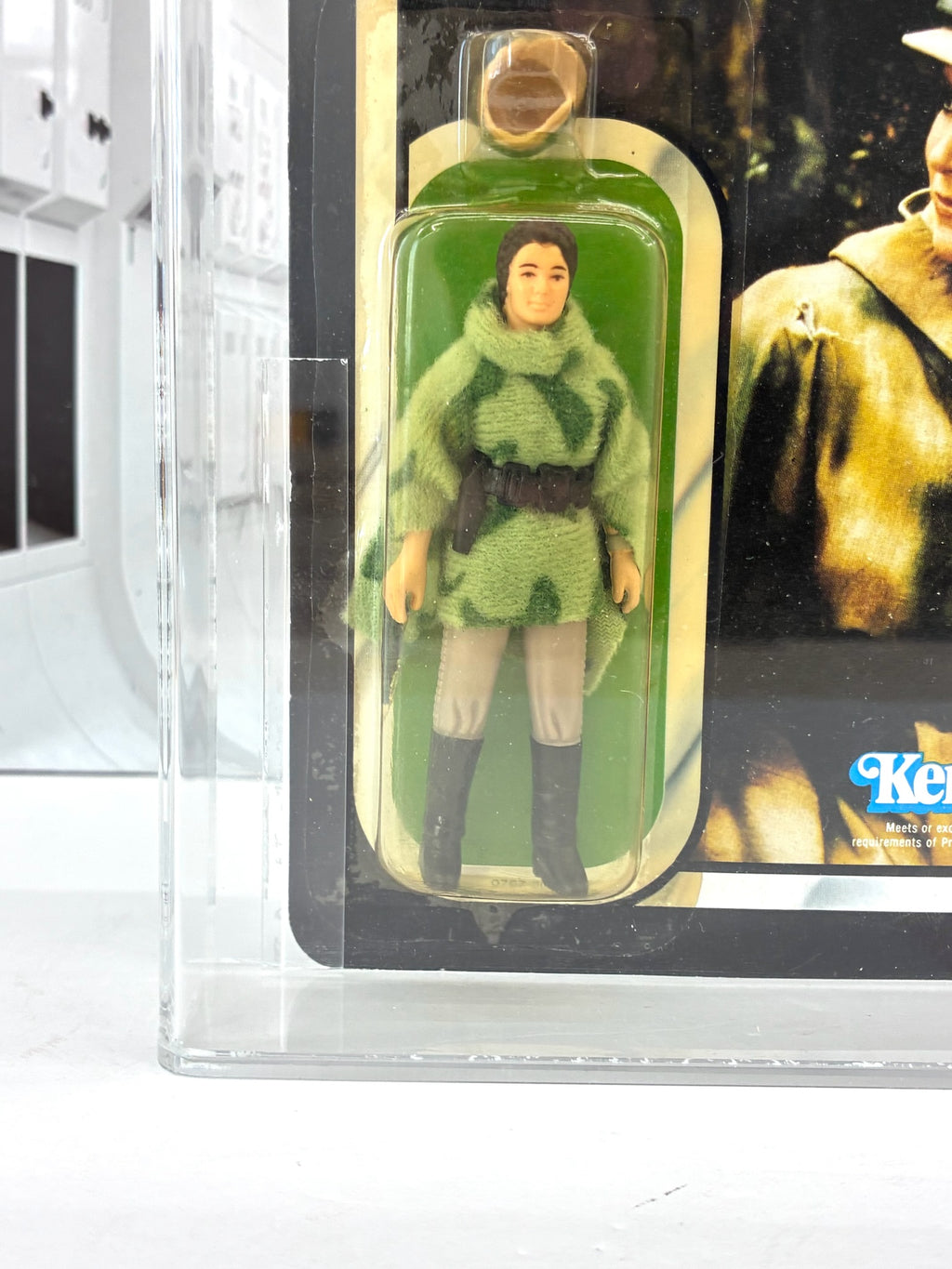 Vintage Star Wars 1984 Kenner LEIA PONCHO MOC ROTJ AFA Graded 80