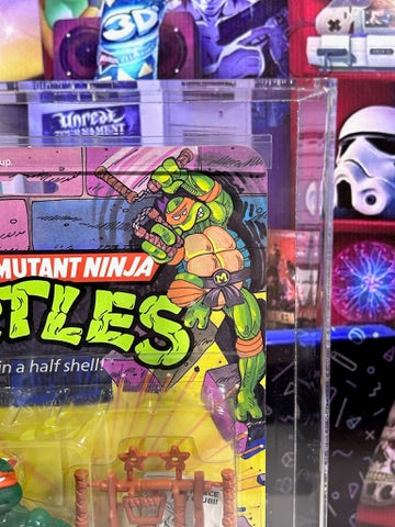 Vintage 1988 TMNT MOC Michaelangelo Fan Club Flyer BEADED Chucks AFA 75 Graded