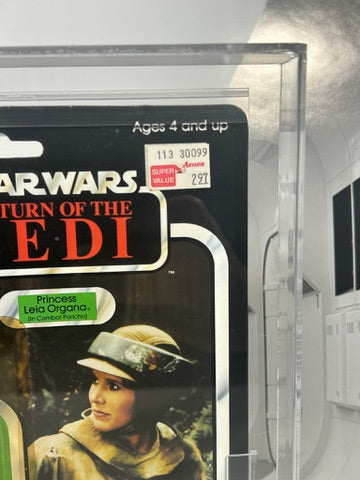 Vintage Star Wars 1984 Kenner LEIA PONCHO MOC ROTJ AFA Graded 85