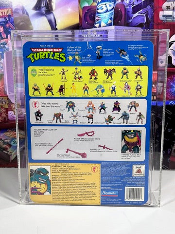 Vintage 1990 TMNT MOC SLASH Purple Belt, Red S - Graded CAS 70 Playmates