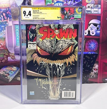 SPAWN #4 CGC 9.4 SIGNATURE SERIES by creator TODD MCFARLANE 1992