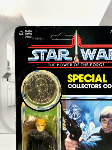 Vintage Star Wars 1984 Kenner LUKE SKYWALKER JEDI POTF MOC with Coin