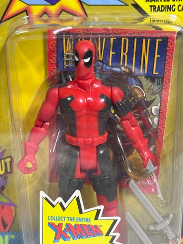 DEADPOOL 1992 Toybiz Marvel X-Men MOC Action Figure Graded CAS 80 WOLVERINE CARD