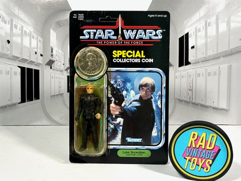 Vintage Star Wars 1984 Kenner LUKE SKYWALKER JEDI POTF MOC with Coin