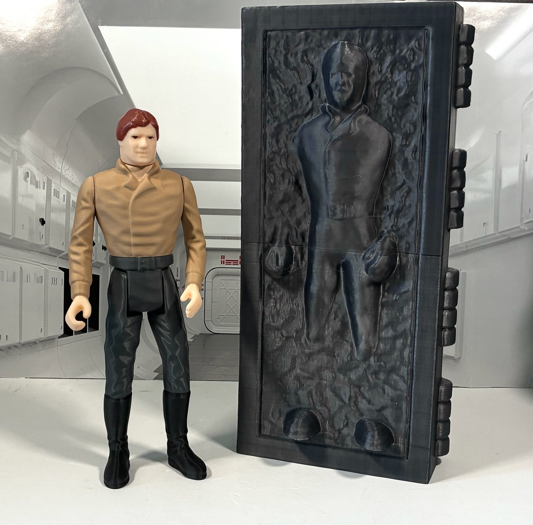 Star Wars Custom Vintage Kenner Style 11" HAN SOLO CARBONITE Action Figure 3D Print