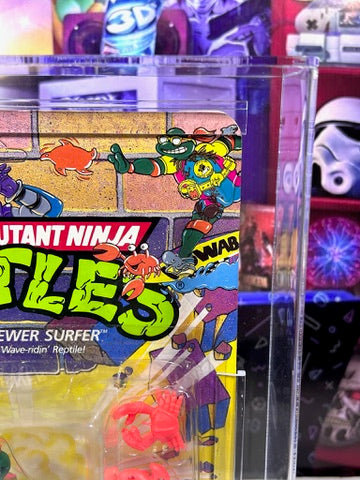 Vintage 1990 TMNT MOC MIKE THE SEWER SURFER Graded CAS 75 Playmates