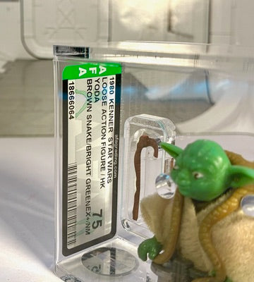 STAR WARS Kenner 1980 YODA APPLE HEAD Brown Snake Figure GRADED AFA 75 VINTAGE