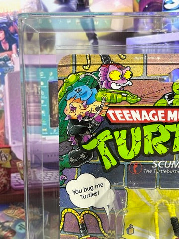 Vintage 1990 TMNT MOC SCUMBUG Teal Boot Graded AFA 80+ Playmates