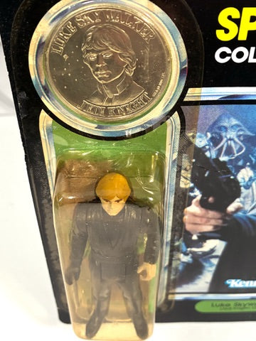 Vintage Star Wars 1984 Kenner LUKE SKYWALKER JEDI POTF MOC with Coin