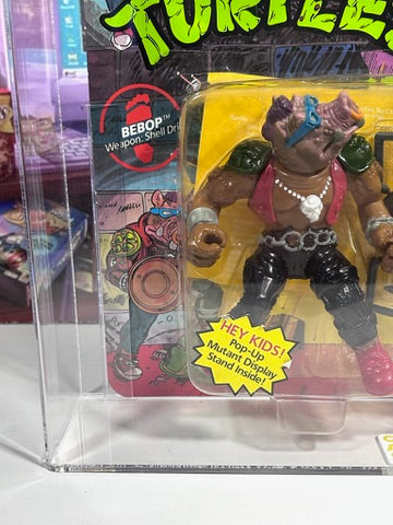 Vintage 1988 TMNT MOC BEBOP Pop Up Display Kevin Eastman AUTO CAS 75 Playmates