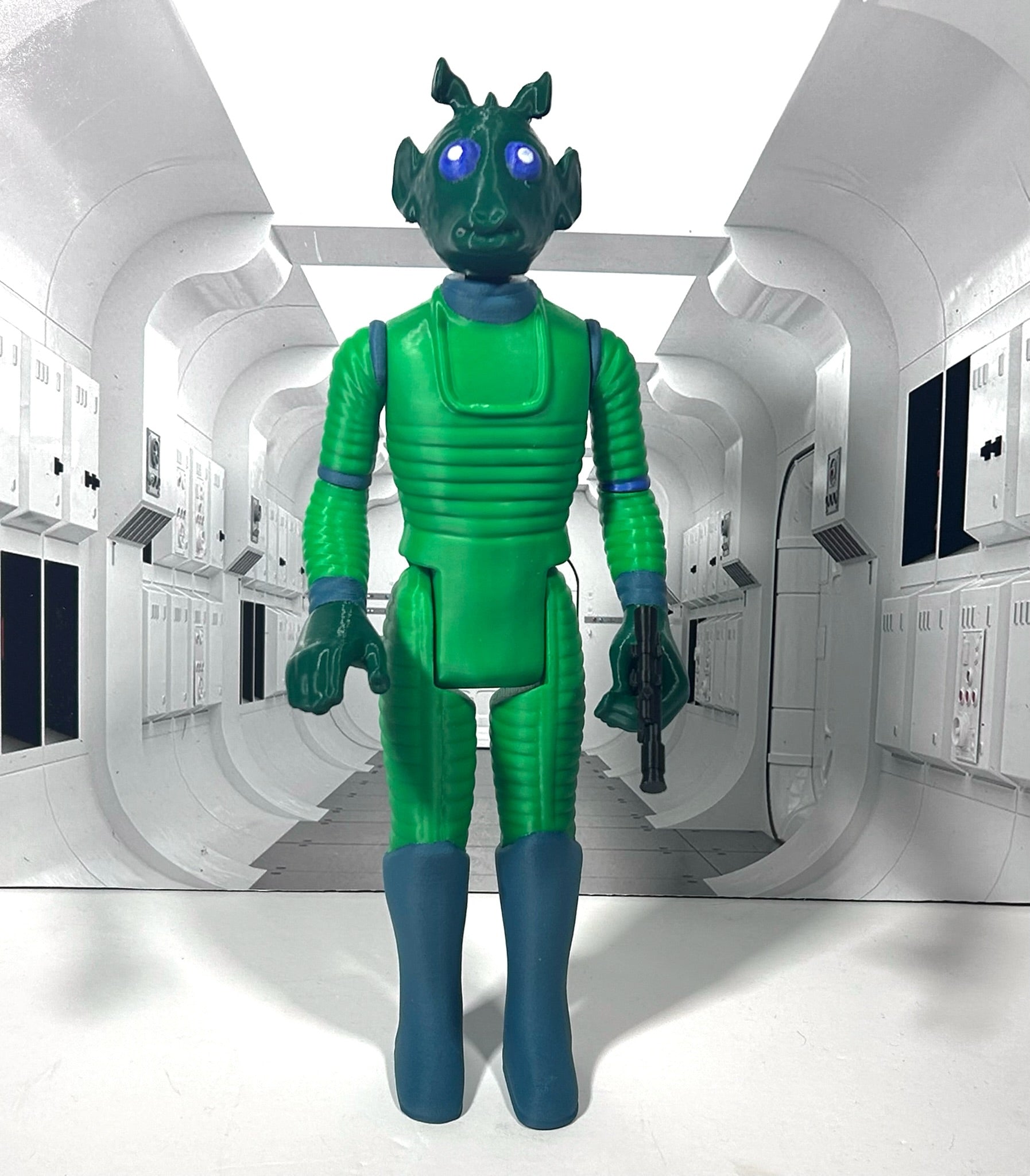 Star Wars Custom Vintage Kenner Style 11" GREEDO Action Figure 3D Print