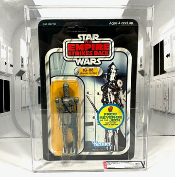 Vintage Star Wars 1980 Kenner IG-88 MOC ESB Revenge Offer AFA Graded 80