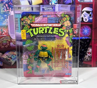 Vintage 1988 TMNT MOC Michaelangelo Fan Club Flyer BEADED Chucks AFA 75 Graded