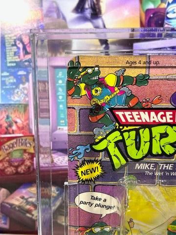 Vintage 1990 TMNT MOC MIKE THE SEWER SURFER Graded CAS 75 Playmates