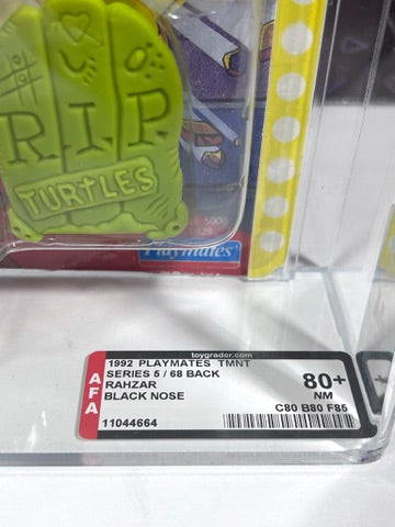 Vintage 1992 TMNT MOC RAHZAR Black Nose Graded AFA 80+ Playmates
