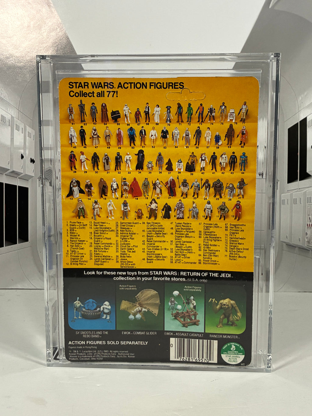 Vintage Star Wars 1983 Kenner LEIA BOUSHH MOC ROTJ AFA Graded 80