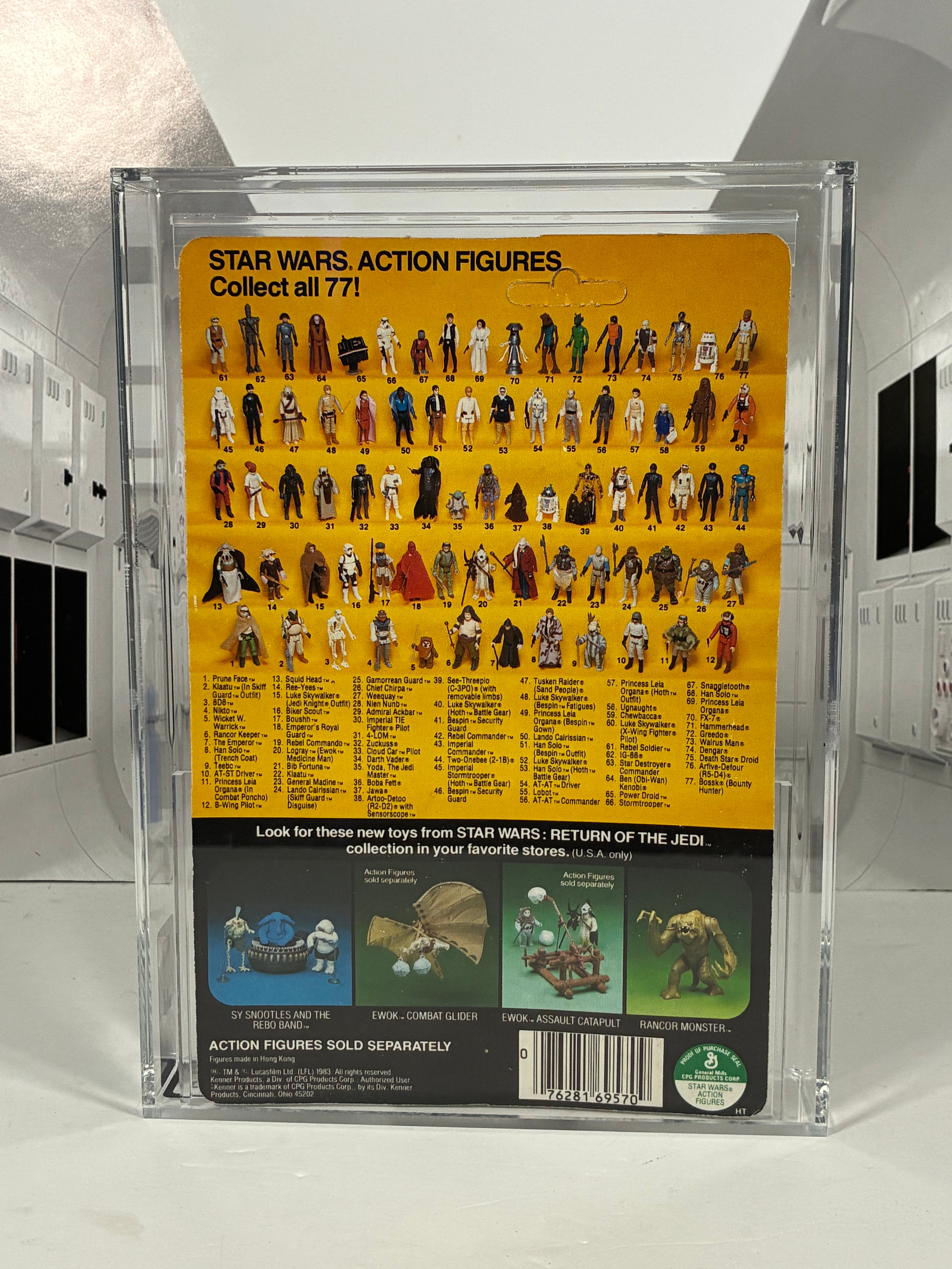 Vintage Star Wars 1983 Kenner LEIA BOUSHH MOC ROTJ AFA Graded 80