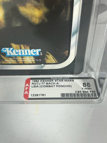 Vintage Star Wars 1984 Kenner LEIA PONCHO MOC ROTJ AFA Graded 85