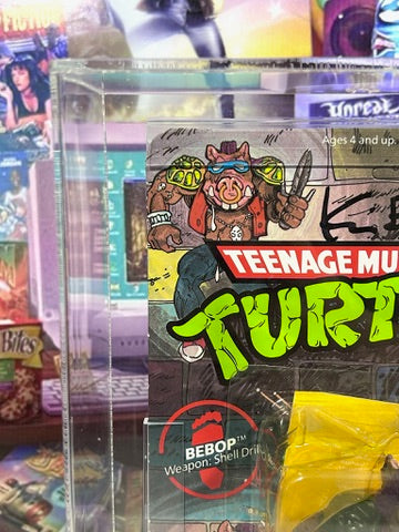 Vintage 1988 TMNT MOC BEBOP Pop Up Display Kevin Eastman AUTO CAS 75 Playmates