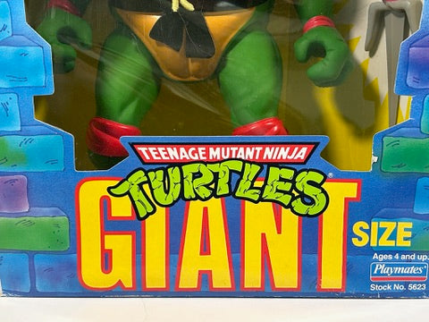 1989 Vintage TMNT GIANT Turtles Raphael Playmates SEALED
