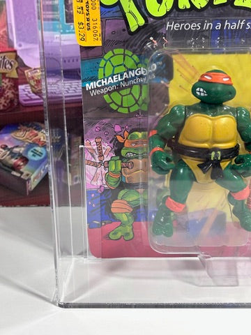 Vintage 1988 TMNT MOC Michaelangelo Fan Club Flyer BEADED Chucks AFA 75 Graded