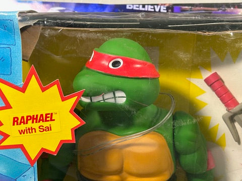 1989 Vintage TMNT GIANT Turtles Raphael Playmates SEALED