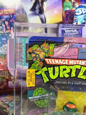 Vintage 1988 TMNT MOC Michaelangelo Fan Club Flyer BEADED Chucks AFA 75 Graded