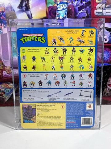 Vintage 1991 TMNT MOC FOOT SOLDIER Series 1 - 44 Back Graded AFA 75+ Playmates