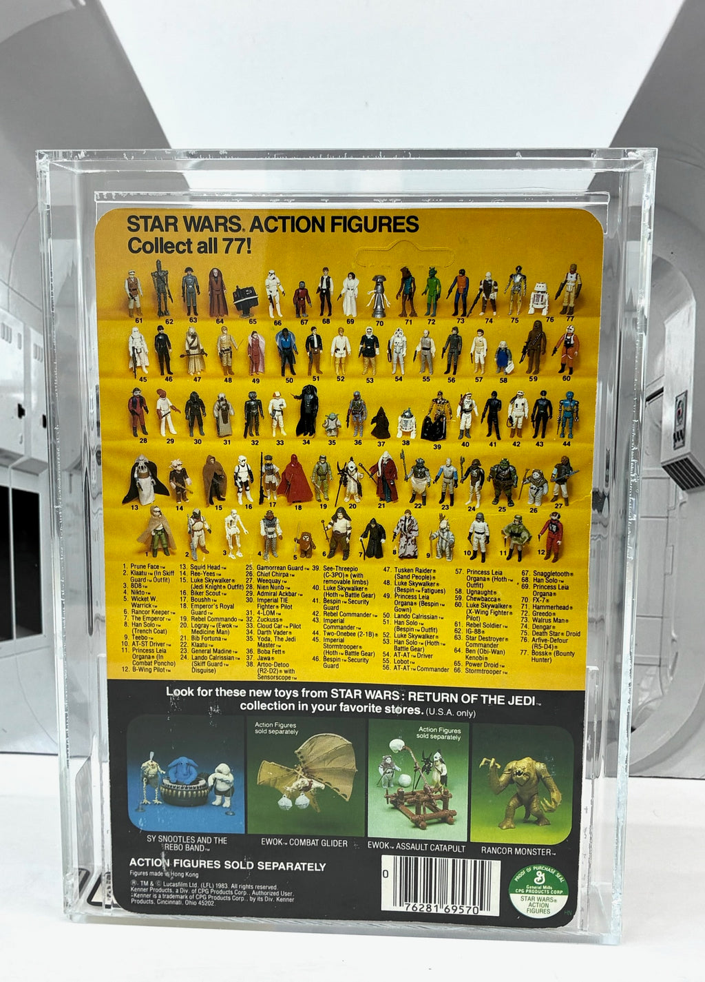 Vintage Star Wars 1984 Kenner LEIA PONCHO MOC ROTJ AFA Graded 80