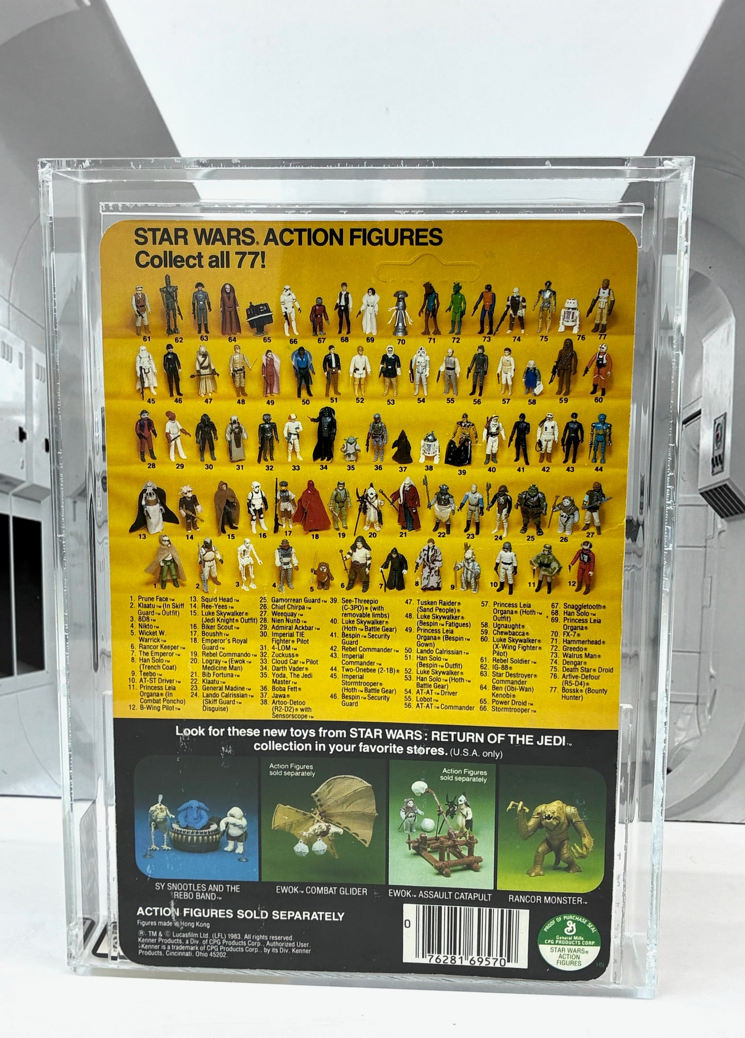 Vintage Star Wars 1984 Kenner LEIA PONCHO MOC ROTJ AFA Graded 80