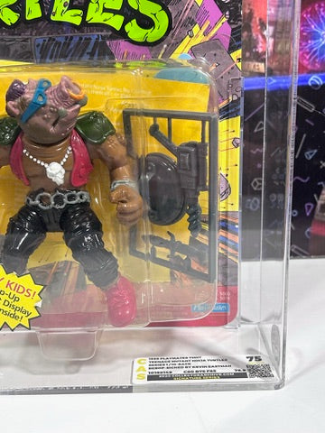 Vintage 1988 TMNT MOC BEBOP Pop Up Display Kevin Eastman AUTO CAS 75 Playmates