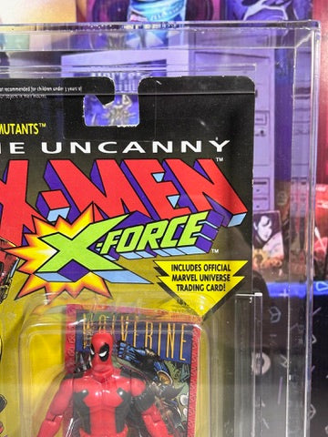 DEADPOOL 1992 Toybiz Marvel X-Men MOC Action Figure Graded CAS 80 WOLVERINE CARD
