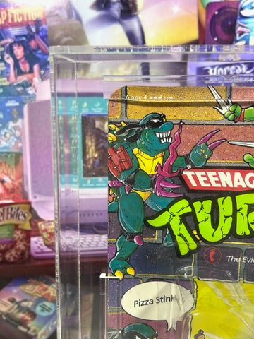 Vintage 1990 TMNT MOC SLASH Purple Belt, Red S - Graded CAS 70 Playmates
