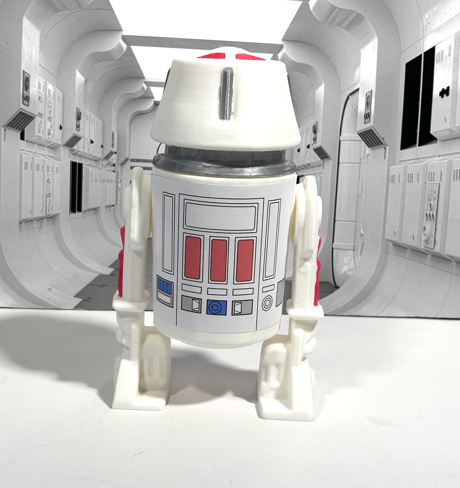 Star Wars Custom Vintage Kenner Style 7" R5-D4 Action Figure 3D Print