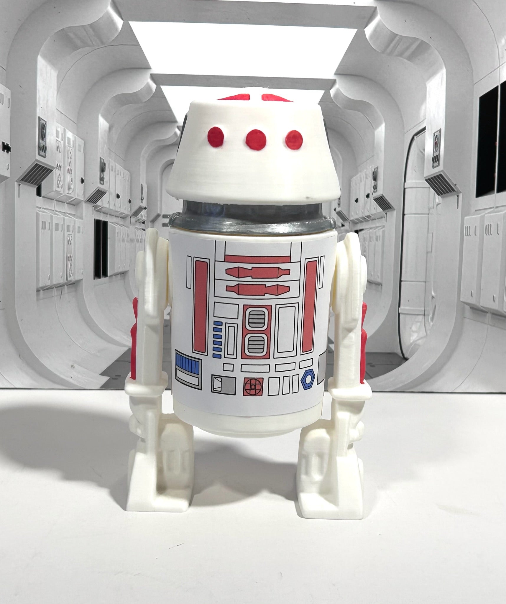 Star Wars Custom Vintage Kenner Style 7" R5-D4 Action Figure 3D Print