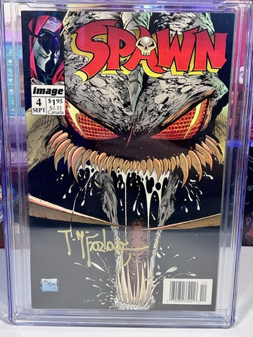 SPAWN #4 CGC 9.4 SIGNATURE SERIES by creator TODD MCFARLANE 1992