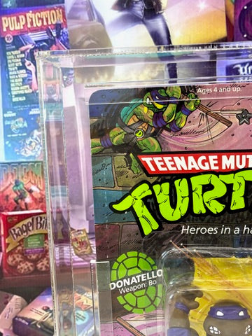 Vintage 1988 TMNT MOC DONATELLO Series 1 - 10 Back Graded CAS 75+ Playmates