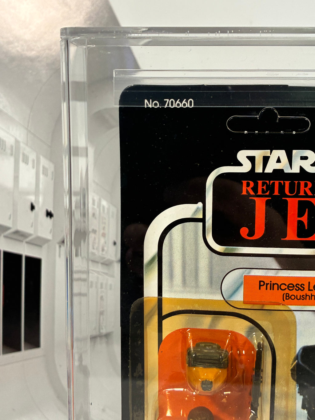 Vintage Star Wars 1983 Kenner LEIA BOUSHH MOC ROTJ AFA Graded 80