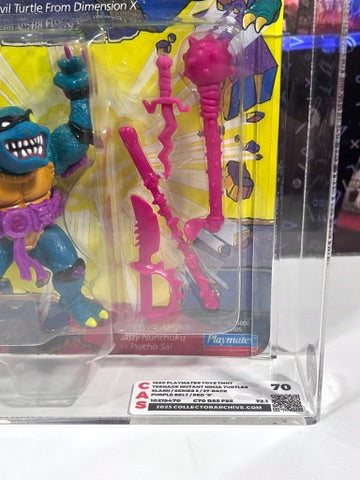 Vintage 1990 TMNT MOC SLASH Purple Belt, Red S - Graded CAS 70 Playmates