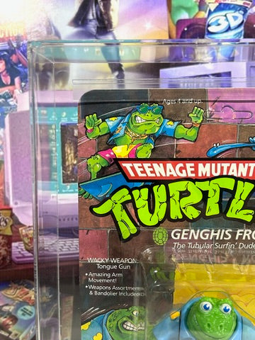 Vintage 1989 TMNT 14 BACK MOC GENGHIS FROG Graded CAFA 75+ Playmates