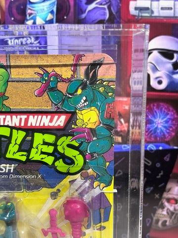 Vintage 1990 TMNT MOC SLASH Purple Belt, Red S - Graded CAS 70 Playmates