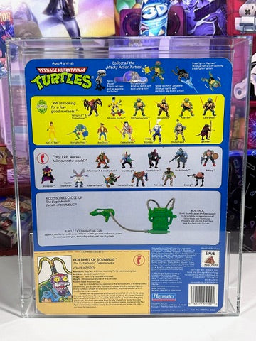 Vintage 1990 TMNT MOC SCUMBUG Teal Boot Graded AFA 80+ Playmates