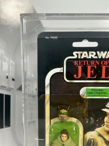 Vintage Star Wars 1984 Kenner LEIA PONCHO MOC ROTJ AFA Graded 85