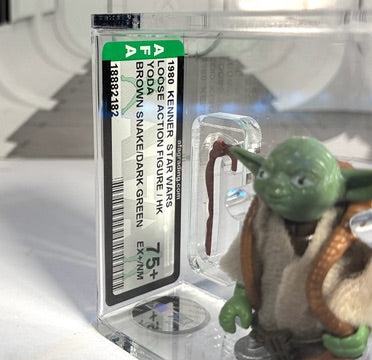 STAR WARS Kenner 1980 YODA Brown Snake Figure GRADED AFA 75+ VINTAGE