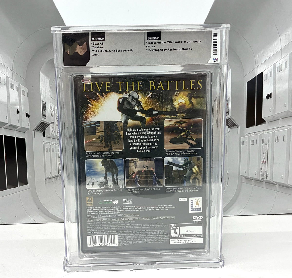 SEALED Playstation 2 GAME PS2 STAR WARS BATTLEFRONT CGC 9.6 A+ SEAL