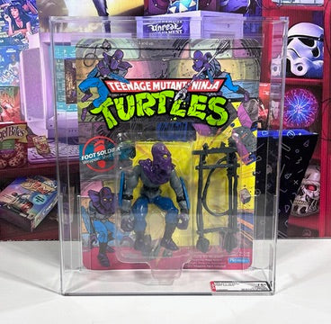 Vintage 1991 TMNT MOC FOOT SOLDIER Series 1 - 44 Back Graded AFA 75+ Playmates
