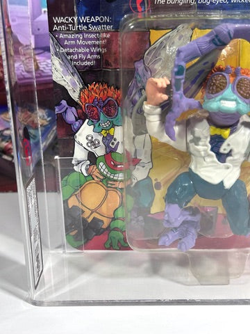 Vintage 1989 TMNT MOC BAXTER STOCKMAN 14 Back Series 2 Graded UKG 85 Playmates