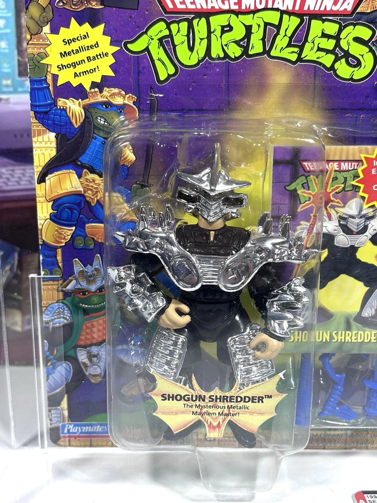 Vintage 1994 TMNT MOC SHOGUN SHREDDER Blue Accessories Graded AFA 80 Playmates